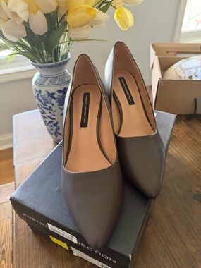 French Connection Brown Pointed-Toe Heels
